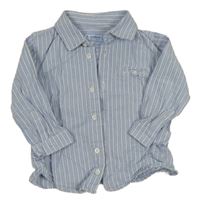 Modro-bílo-žluto-černá pruhovaná košile mayoral