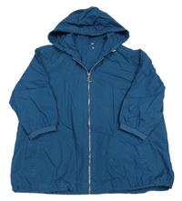 Petrolejová bunda s kapucí 