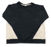 Černo-světlepudrová mikina Tu