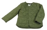 Khaki prošívaná šusťáková zateplená jarní bunda PRIMARK