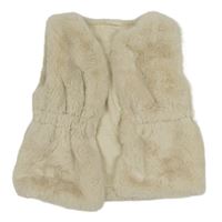 Smetanová kožešinová podšitá vesta Next