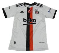 Bílý fotbalový dres s logem Adidas 