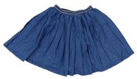 Modrá plisovaná riflová sukně Tchibo 