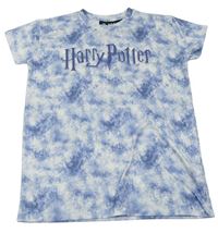 Modré batikované tričko Harry Potter Primark