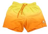 Žluto-oranžové ombré plážové kraťasy s nášivkou Primark