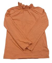 Oranžové triko s límečkem Mothercare