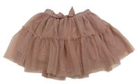 Starorůžová třpytivá tylová sukně s mašlí H&M