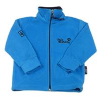 Modrá fleecová propínací funkční mikina Jack Wolfskin
