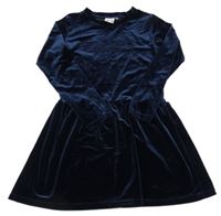 Tmavomodré sametové šaty Seven Lemon