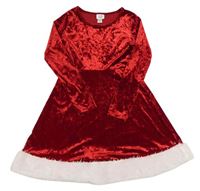 Červené sametové šaty - paní Santová