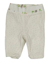 Bílé puntíkaté sametové oboustranné tepláky