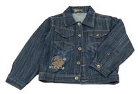 Tmavomodrá riflová bunda s číslem