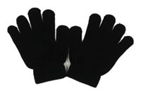 Černé prstové rukavice