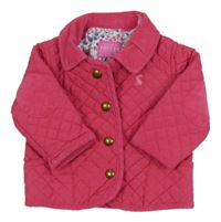 Fuchsiová prošívaná šusťáková zateplená bunda Joules