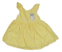 Nové - Žluto-bílé pruhované šaty Primark