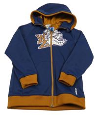 Tmavomodrá softshellová bunda s bobrem a kapucí Wed'ze