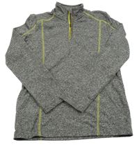 Tmavošedá melírovaná sportovní funkční mikina Crivit