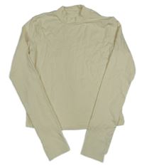 Krémové triko se stojáčkem