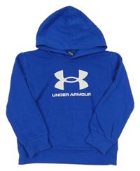 Safírová mikina s logem a kapucí Under Armour