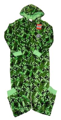 Zelená chlupatá kombinéza s kapucí - Minecraft Primark