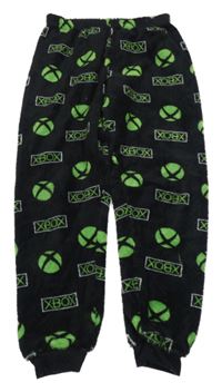Černé chlupaté pyžamové kalhoty s logy - X-Box Primark