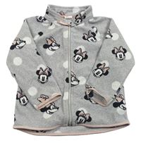 Šedá propínací fleecová mikina s Minnie H&M