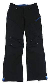 Černo-modré softshellové kalhoty Decathlon