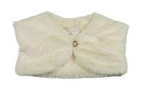 Smetanové kožešinové podšité bolerko 