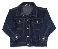 Tmavomodrá riflová bunda 