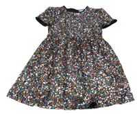 Černo-barevné flitrové podšité šaty Matalan