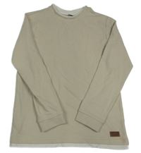 Světlebéžová žebrovaná lehká mikina Chapter young