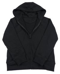 Černá propínací mikina s kapucí 