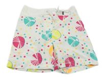 Bílo-barevné plážové kraťasy s ovocem Trespass