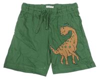 Tmavozelené kraťasy s dinem H&M
