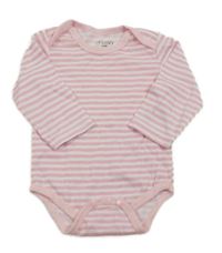 Bílo-růžové pruhované body 