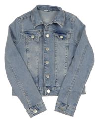 Světlemodrá crop riflová bunda s kapsami George