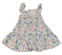 Bílo-barevné květované šaty Primark