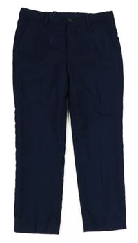 Tmavomodré společenské chino kalhoty H&M