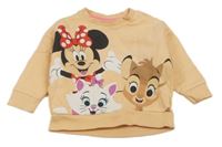 Meruňková mikina s Minnie a kamarády Disney