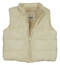 Smetanová šusťáková zateplená vesta M&S