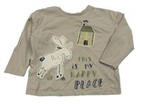 Béžové triko s nápisem a losem George