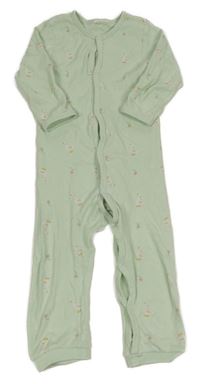 Mintový overal s husami 