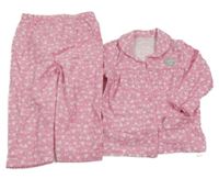 Nové - Růžovo-bílé květované pyžamo George