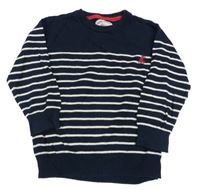 Tmavomodro-bílý pruhovaný svetr Rebel