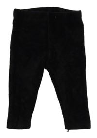 Černé žebrované sametové legíny Zeeman 