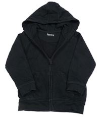 Černá propínací mikina s kapucí Nutmeg