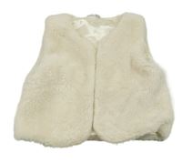 Smetanová kožešinová podšitá vesta Pep&Co