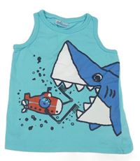 Světlemodré tílko se žralokem 