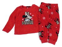 Červené plyšové pyžamo s Minnie Disney