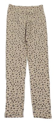 Béžovo-černé legíny s leopardím vzorem H&M